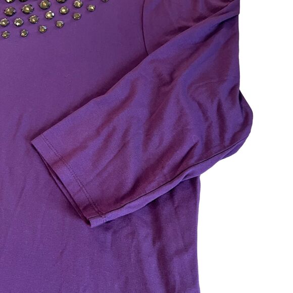 Susan Graver & Isaac Mizrahi Bejeweled Bead Sparkle Tops Women's Sz. 1x Lot of 2 - Picture 4 of 14